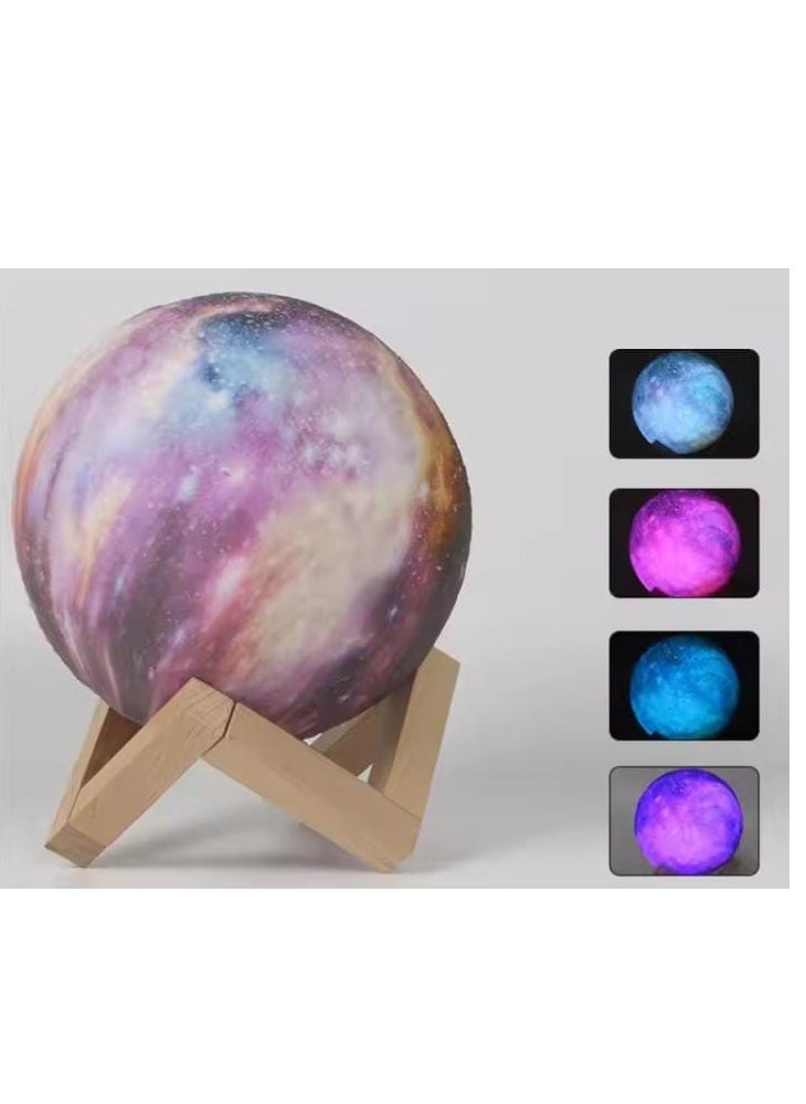 Generic - 3D Moonlight LED Night Light Lamp with Stand and Remote/Touch Control - Image 1