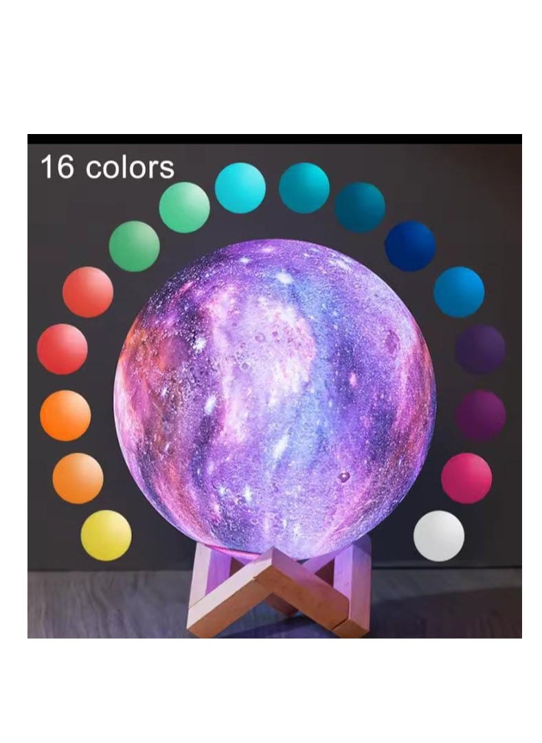 Generic - 3D Moonlight LED Night Light Lamp with Stand and Remote/Touch Control - Image 1