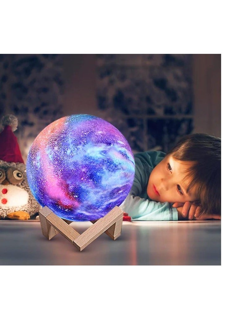 Generic - 3D Moonlight LED Night Light Lamp with Stand and Remote/Touch Control - Image 1