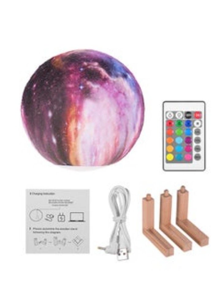 Generic - 3D Moonlight LED Night Light Lamp with Stand and Remote/Touch Control - Image 1