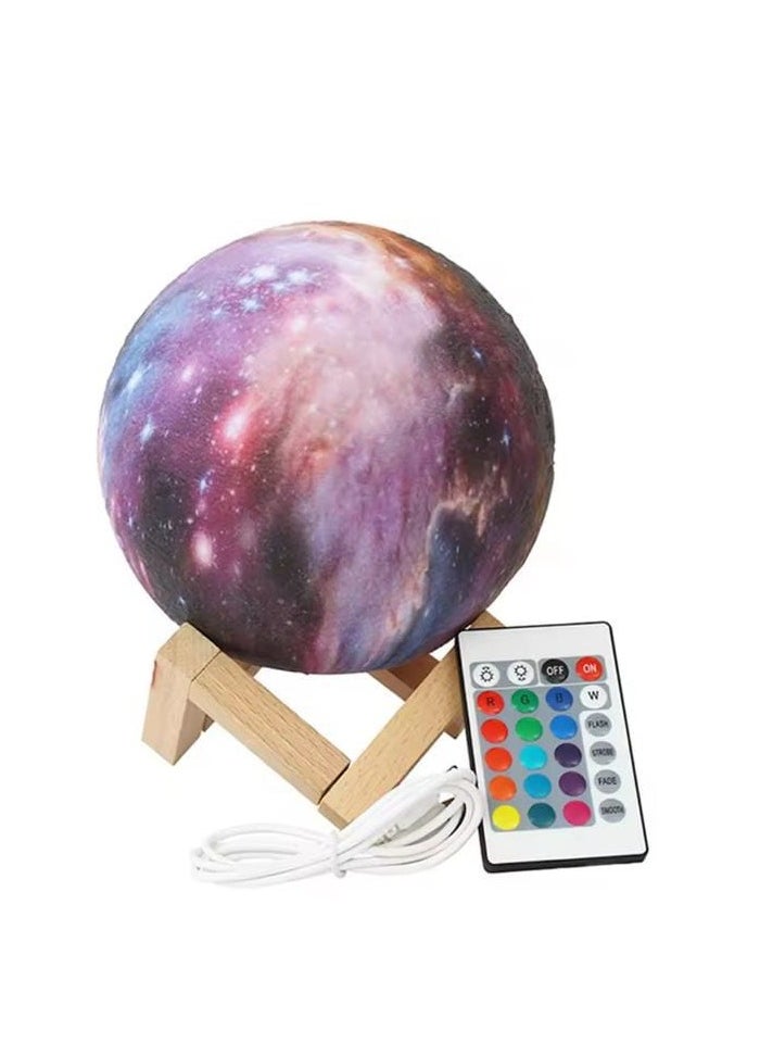 Generic - 3D Moonlight LED Night Light Lamp with Stand and Remote/Touch Control - Image 1