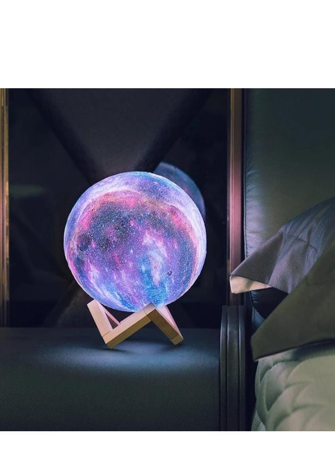 Generic - 3D Moonlight LED Night Light Lamp with Stand and Remote/Touch Control - Image 1