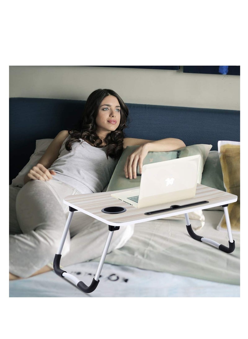 Generic laptop desk Folding Bed Table Laptop Desk with iPad Holder Notebook Study Laptop Stand Desk  - Image 5