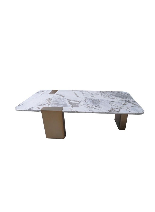 DANUBE HOME Union Coffee Table Multifunctional Living Room Table Space Saving Center Table Modern Design Furniture For Home Living Room -White/Antique Bronze - Image 5