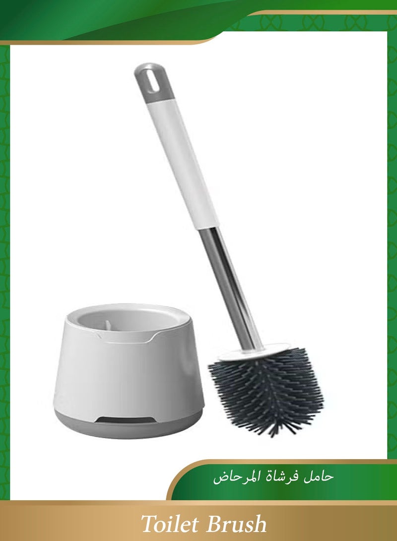 أنمي 1 حزمة فرشاة المرحاض ومجموعة حامل ، سيليكون فرشاة تنظيف المرحاض - Image 1