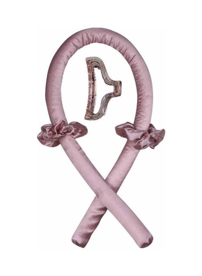 نيبمينينت طقم جهاز كي مخصص لتجعيد الشعر بإسفنجة دون حرارة مكون من قطعتين جلد وردي - Image 1