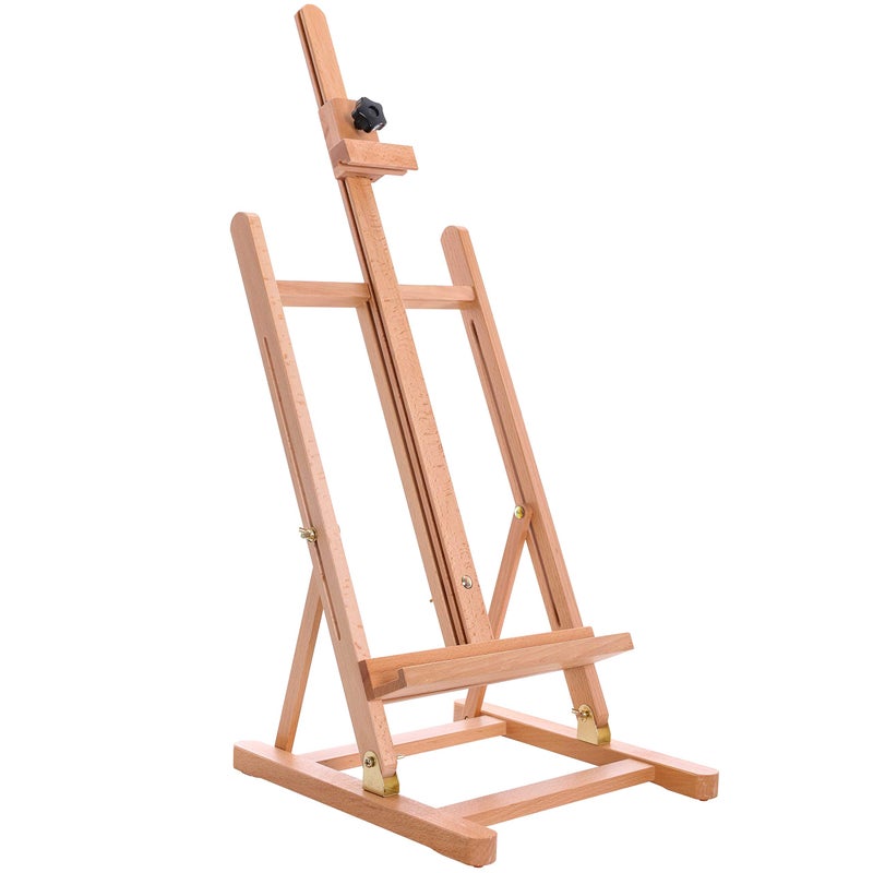 US Art Supply Medium Wooden HFrame Studio Tabletop Easel Adjustable Stand Holds Up to 27 Canvas Portable Table Top Easel for Painting