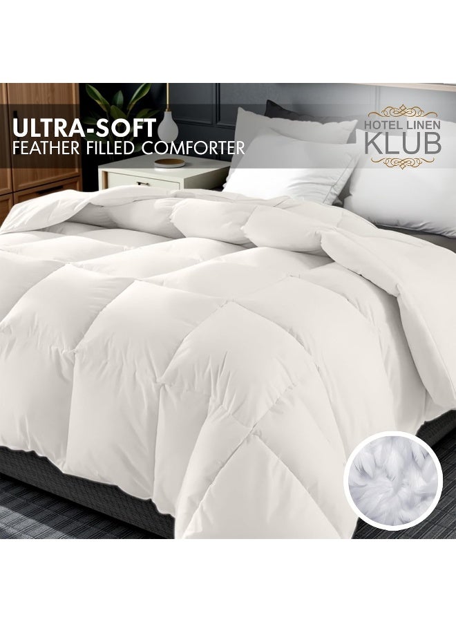 Hotel Linen Klub Luxury Duck Down Feather Duvet – Crafted with 100% Cotton Down Alternative Fabric and Natural Duck Down Fill for Superior Comfort, Warmth, and Breathability- Super King (240 x 260cm) - Image 3