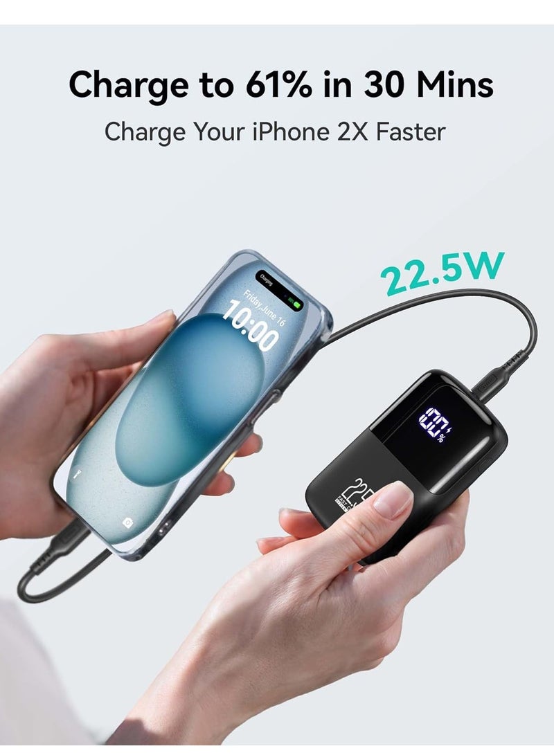 اي ان اي يو باور بانك 10000 ملي أمبير صغير الحجم - بمنفذ USB-C 3.0 وQC 4.0 - شحن سريع 3 مخارج - متوافق مع آيفون وسامسونج وأجهزة USB-C - Image 3