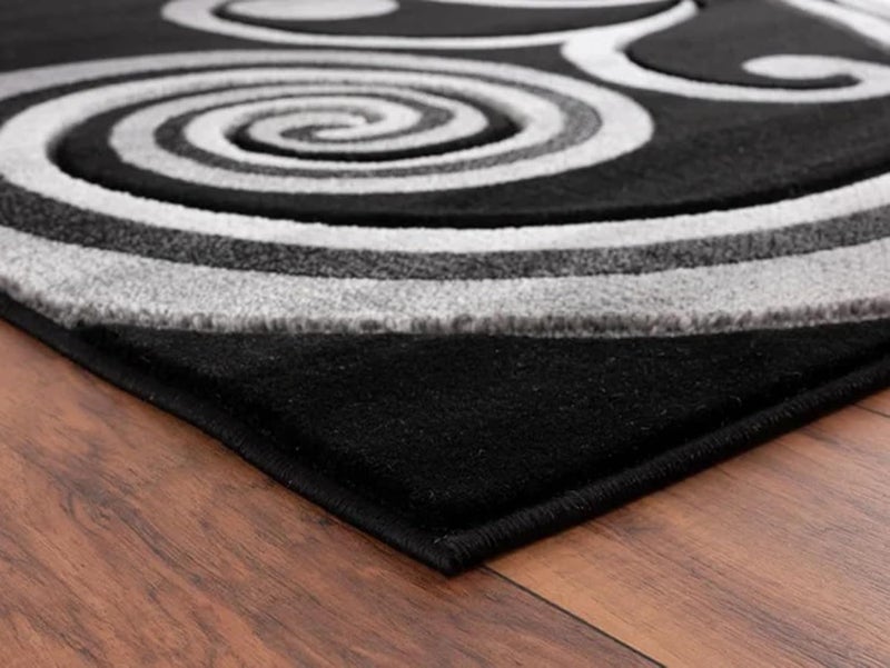 STONEMUNK Handmade Printed Dhurrie 2 X 5 Feet Carpet Rug Runner and Carpets for Living Room/Drawing Room/Bedroom/Home - (Printed - Black Round) - Image 2