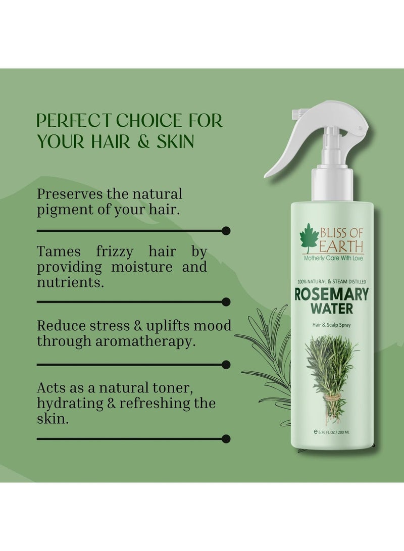 BLISS OF EARTH Rosemary Water Spray For Hair Growth 200ml - Image 4
