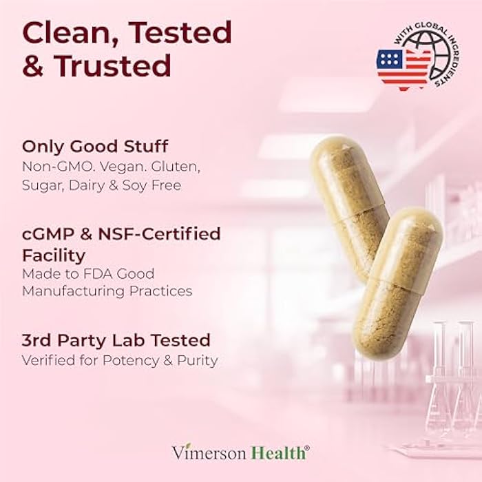 Vimerson Health Asian Ginseng and Ginkgo Biloba Supplements – Panax Ginseng Extract 700mg + Ginko Biloba 720mg – Nootropic Brain Supplement for Memory, Focus & Sustained Energy – 60 Easy-to-Swallow Capsules - Image 4