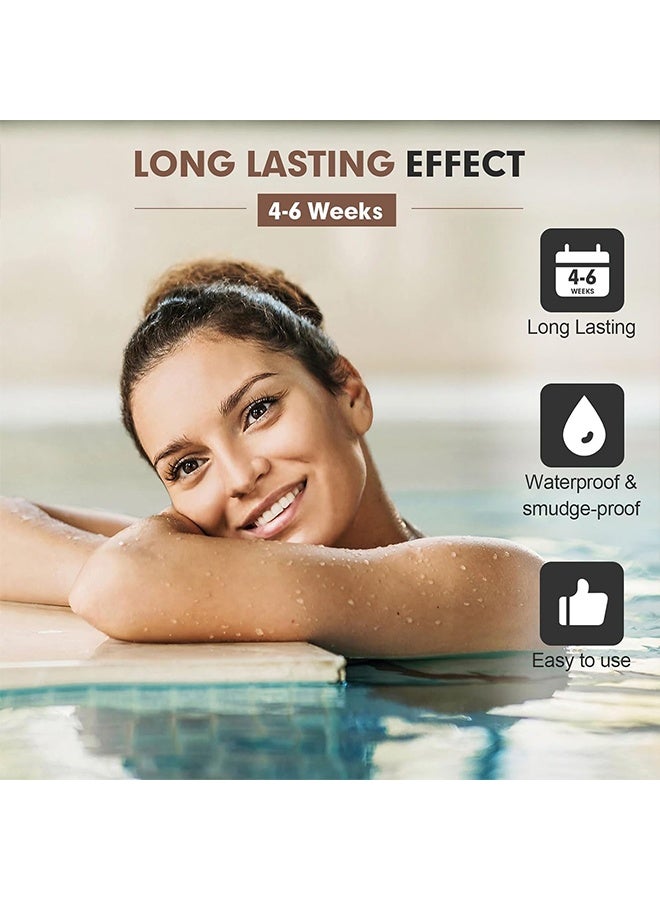 إيكونساين طقم صبغ الحاجب للرمش ، رمش وحاجب 2 في 1 ، كريم صبغ الحواجب شبه الدائم 7 مل - أسود - Image 3