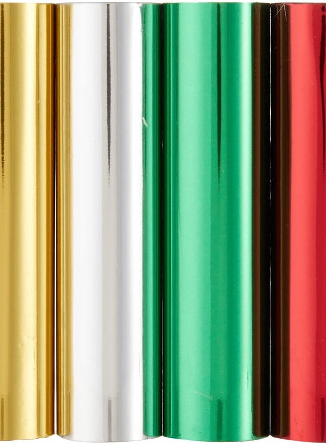 Spellbinders Glimmer Foil-Variety Pack 3, Leather, Various, 12.7 cm x 4.57 Meters (Four Rolls) - Image 1