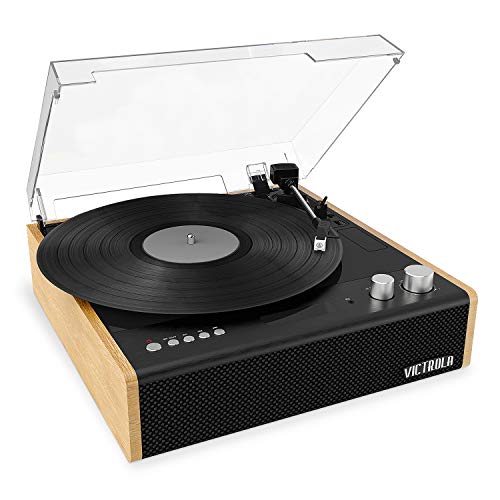 Victrola Eastwood – Bluetooth Record Player – 3-Speed Turntable, Premium MM Cartridge, Vinyl Stream for Wireless Streaming, Removable Dust Cover, Built-in Speakers (Bamboo) - Image 5