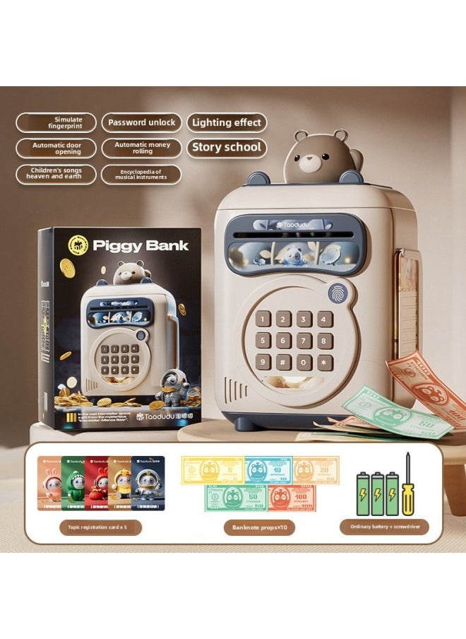 Net Red Tao Doodle Children's Piggy Bank Can Be Saved But Not In And Out Of The Piggy Bank Boys And Girls Toy Gifts Wholesale-Color:Hanhan Bear Piggy Bank [free Battery]  - Image 1