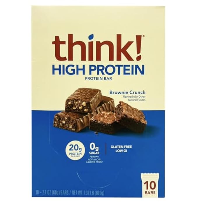 think! Think Products ThinkThin Bar Brownie Crunch - 10 Bars - Image 1