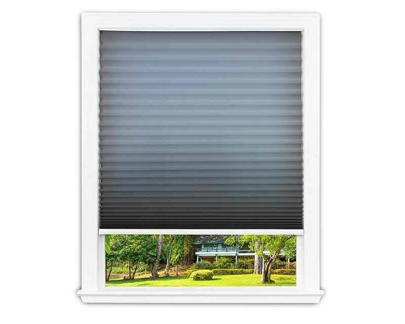 Redi Shade No Tools Easy Lift Trim-at-Home Cordless Pleated Light Filtering Fabric Shade Gray, 36 in x 64 in, (Fits Windows 19 in - 36 in) - Image 1