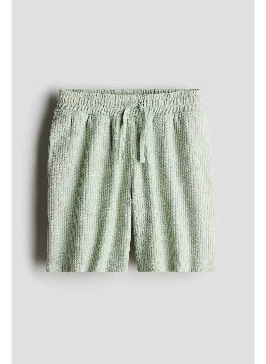 H&M Textured-Knit Shorts