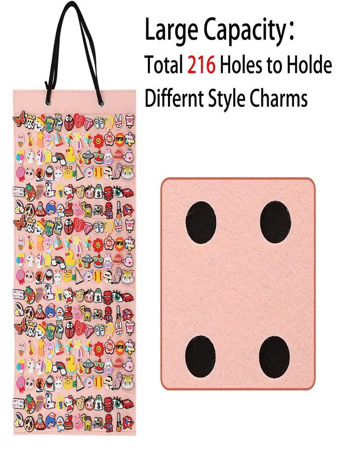 JUXYES Shoe Charms Organizer Wall Hanging Charm Collection Holder with 216 Holes, Portable Decorative Croc Shoe Charms Display Hanging Decoration Croc Charm Collection Storage Organizer - Image 3