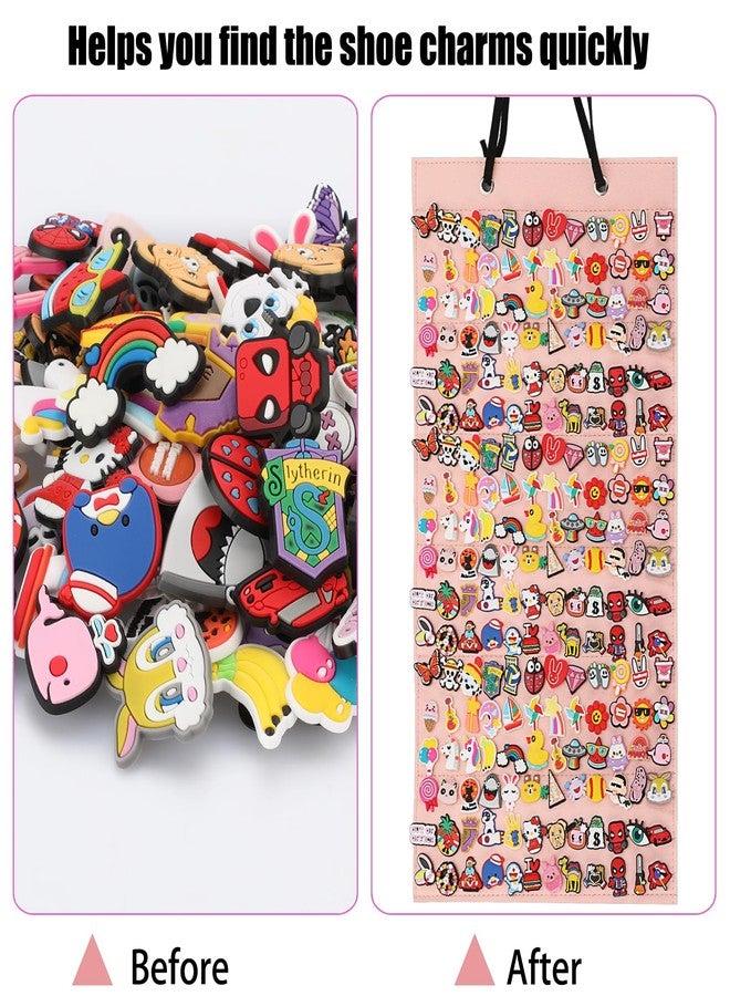 JUXYES Shoe Charms Organizer Wall Hanging Charm Collection Holder with 216 Holes, Portable Decorative Croc Shoe Charms Display Hanging Decoration Croc Charm Collection Storage Organizer - Image 4