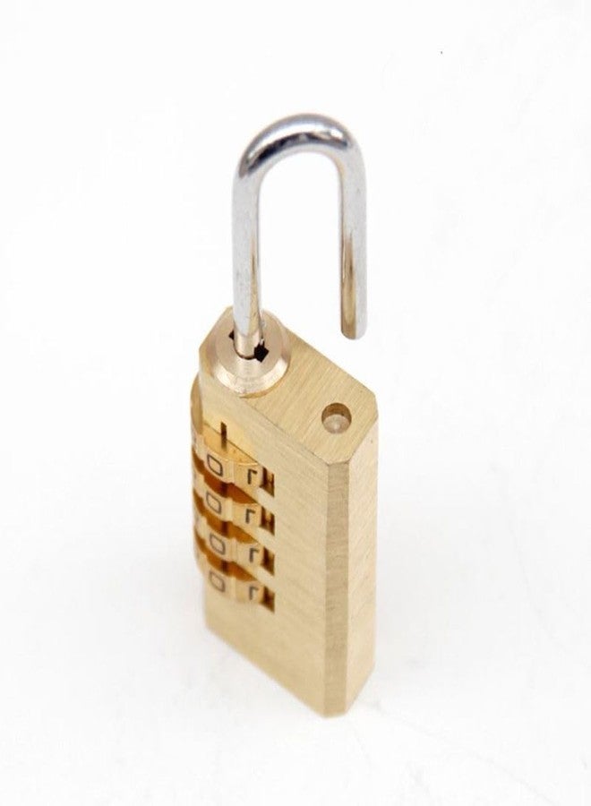 VIVITO Brass 4 Digit Number Lock for Travel Bags - Resettable Combination Padlock | Password Lock | Hand Bag Shaped Padlock | for Travel Bags, Luggage Lock (Pack of One) - Image 2