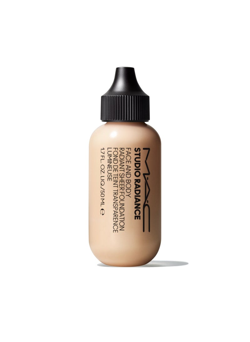 MAC Cosmetics Studio Radiance Face and Body Radiant Sheer Foundation Fair beige with golden undertones for fair skin C0  - Image 1