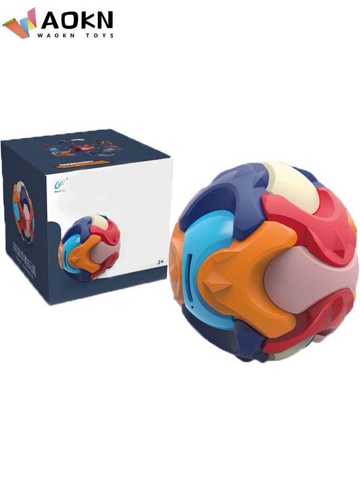 WAOKN Building Blocks Bank,Children's DIY Intelligence Ball Assembling Bank Educational Building Blocks,great gift for any child,also a beautiful home decoration for desks, bedrooms, etc. - Image 1