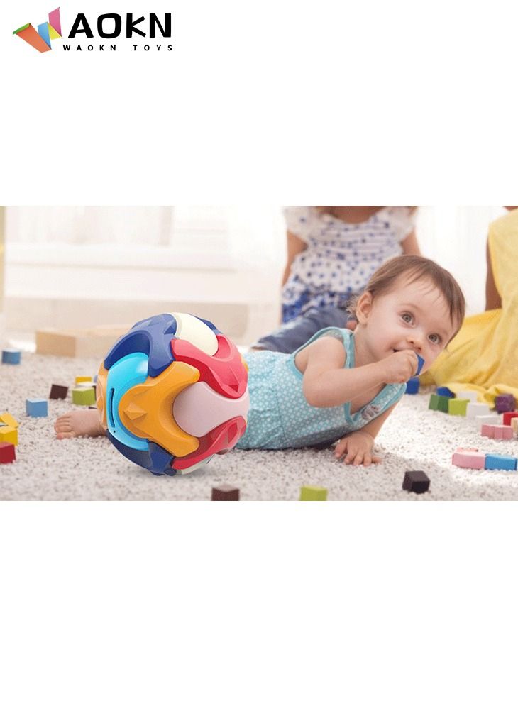 WAOKN Building Blocks Bank,Children's DIY Intelligence Ball Assembling Bank Educational Building Blocks,great gift for any child,also a beautiful home decoration for desks, bedrooms, etc. - Image 4