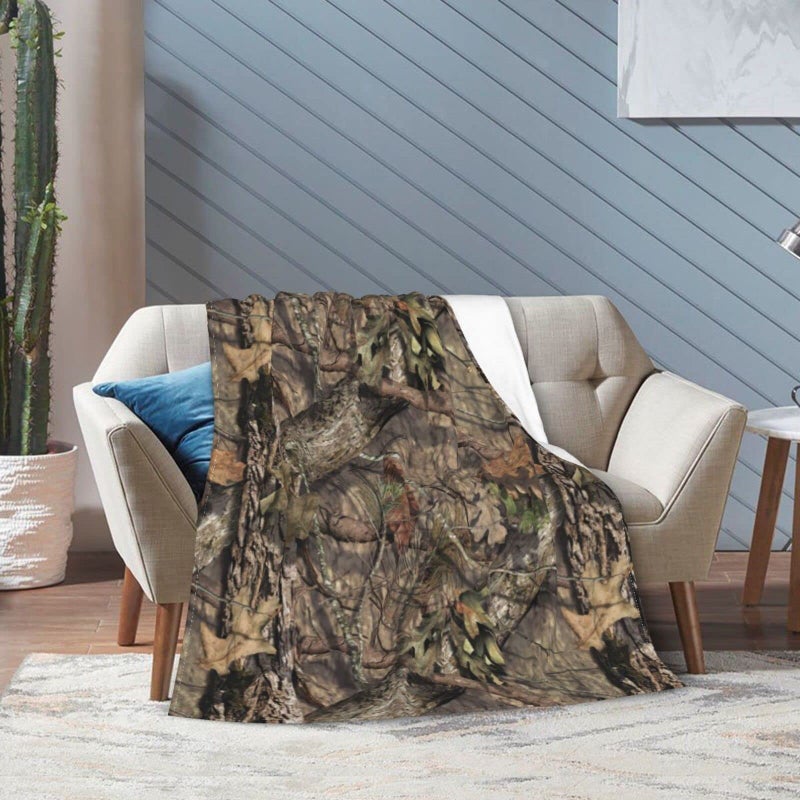Funacola Camo Hunting Camouflage Forest Throw Blanket Super Soft Warm Bed Blankets for Couch Bedroom Sofa Office Car  All Season Cozy Flannel Plush Blanket for Girls Boys Adults  50""X40"" - Image 2