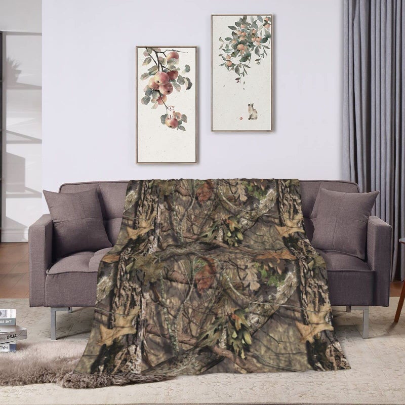 Funacola Camo Hunting Camouflage Forest Throw Blanket Super Soft Warm Bed Blankets for Couch Bedroom Sofa Office Car  All Season Cozy Flannel Plush Blanket for Girls Boys Adults  50""X40"" - Image 5