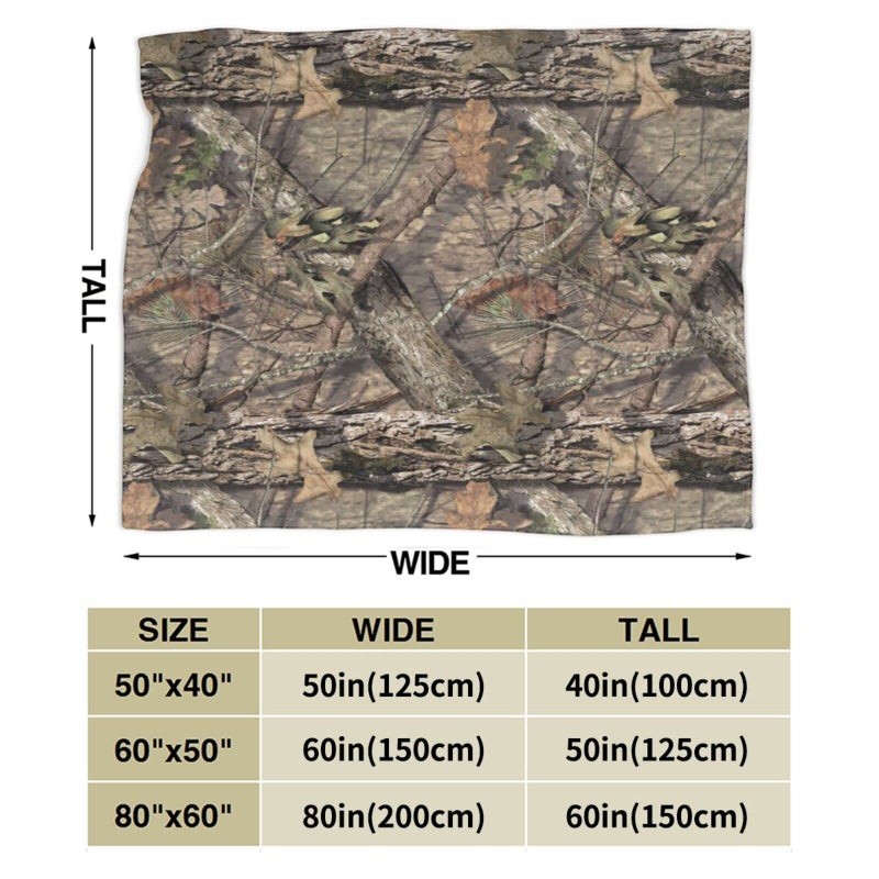 Funacola Camo Hunting Camouflage Forest Throw Blanket Super Soft Warm Bed Blankets for Couch Bedroom Sofa Office Car  All Season Cozy Flannel Plush Blanket for Girls Boys Adults  50""X40"" - Image 4