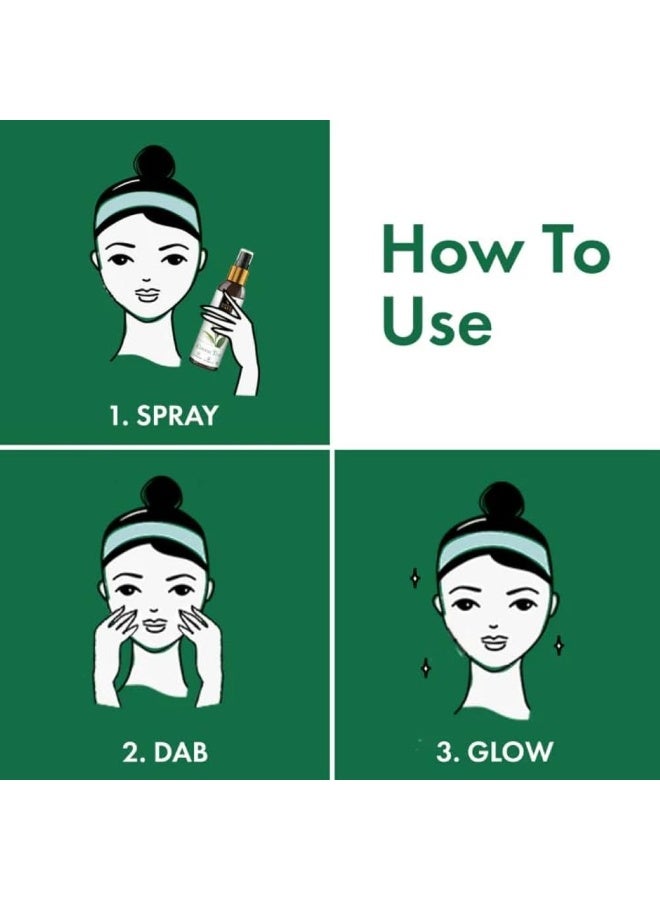 Good Vibes Green Tea Glow Toner 120 ml, Hydrating Purifying Anti Acne Moisturizing Revitalizing Facial Spray Toner for All Skin Types, Natural, No Alcohol, Parabens & Sulphates, No Animal Testing - Image 2