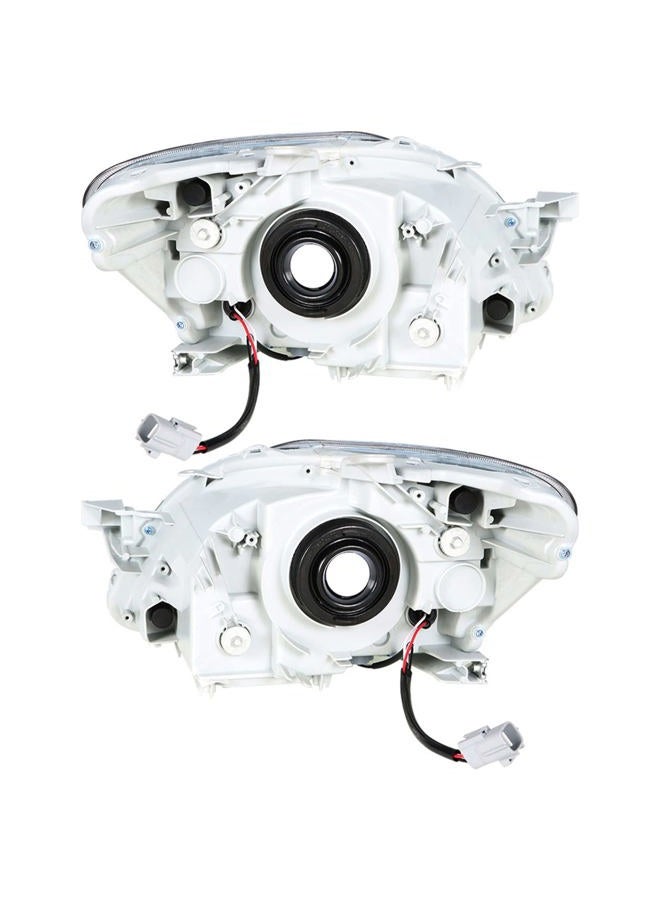 ANTUKO 8117052740 8113052750 LH & RH Side Chrome Housing Clear Lens Headlamp Assembly Replacement for 2007-2011 Yaris - Image 3