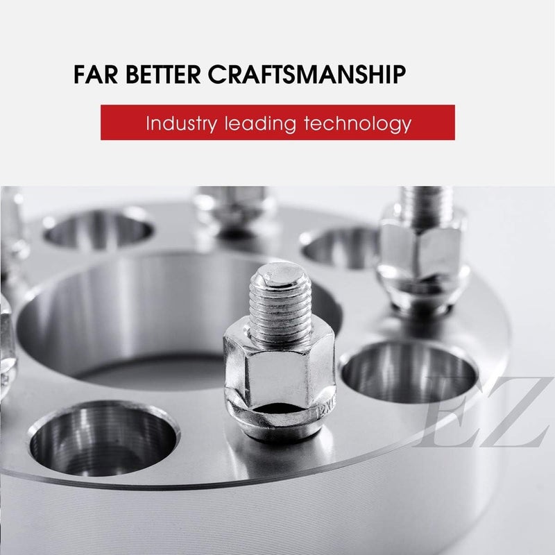 ezaccessory 2 Billet Wheel Adapters 5x5 to 5x5 (5x127 to 5x127) Thickness 1 Inch - 14x1.5 Studs - Image 4