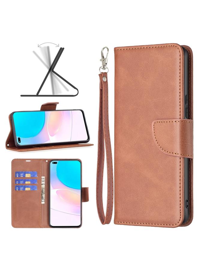 اس-توب جراب لهاتف Honor 50 Lite / Huawei nova 8i مصنوع من جلد الحمل بلون نقي - Image 1