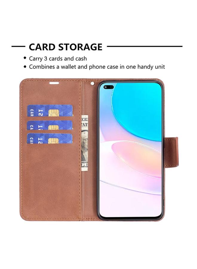 اس-توب جراب لهاتف Honor 50 Lite / Huawei nova 8i مصنوع من جلد الحمل بلون نقي - Image 4