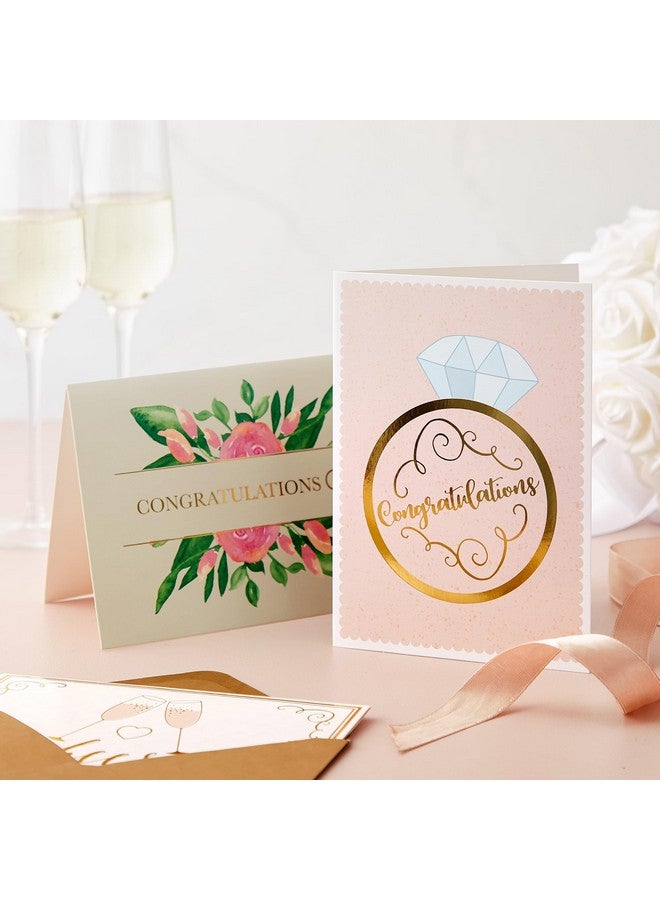 Juvale 24 Pack Wedding Cards For Bride And Groom With Gold Envelopes, Engagement Congratulations, 6 Gold Foil Designs (5X7 In) - Image 2