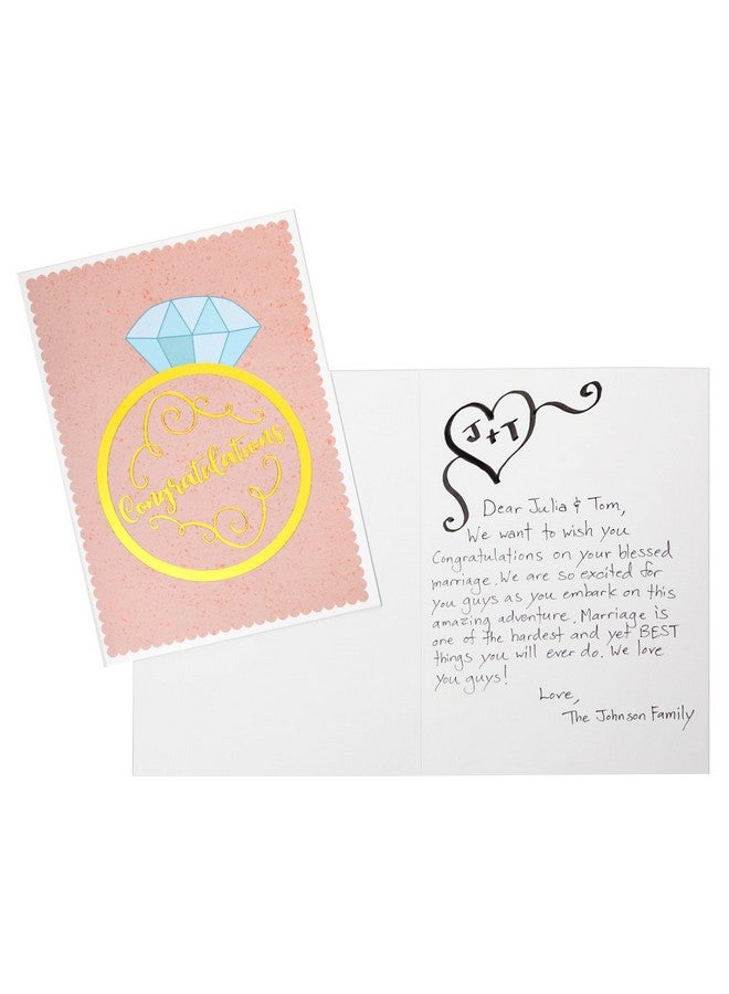 Juvale 24 Pack Wedding Cards For Bride And Groom With Gold Envelopes, Engagement Congratulations, 6 Gold Foil Designs (5X7 In) - Image 5