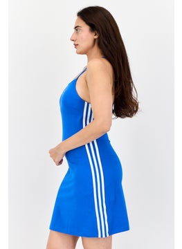 adidas Originals Women Sportswear Fit Sleeveless Outdoor Mini Dress, Blue  - Image 3