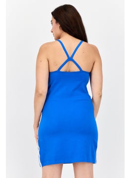 adidas Originals Women Sportswear Fit Sleeveless Outdoor Mini Dress, Blue  - Image 2