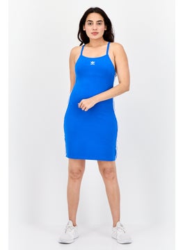 adidas Originals Women Sportswear Fit Sleeveless Outdoor Mini Dress, Blue  - Image 4