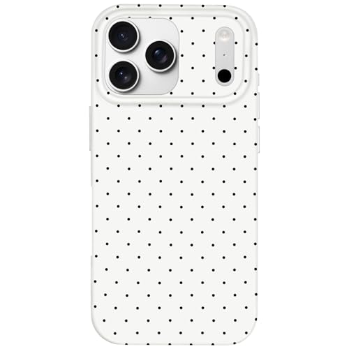 Hython for iPhone 17 Pro Case Cute Polka Dot Aesthetic Design Simple Cover 6.3", Thin Slim Anti-Scratch Soft TPU Bumper Shockproof Rubber Protective Phone Cases for Women Girls Girly Boys, White - Image 1