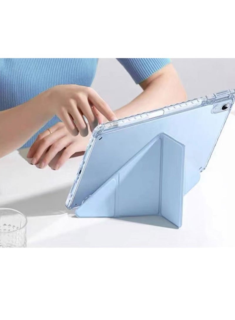 Case for iPad mini (2024/2021) 7th/6th 8.3-Inch ， Tablet Protective Case, Automatic Wake-up/sleep Suitable For IPad Protective Case,With Pen Slot， Three Fold Y-shaped Mini, Blue - Image 4
