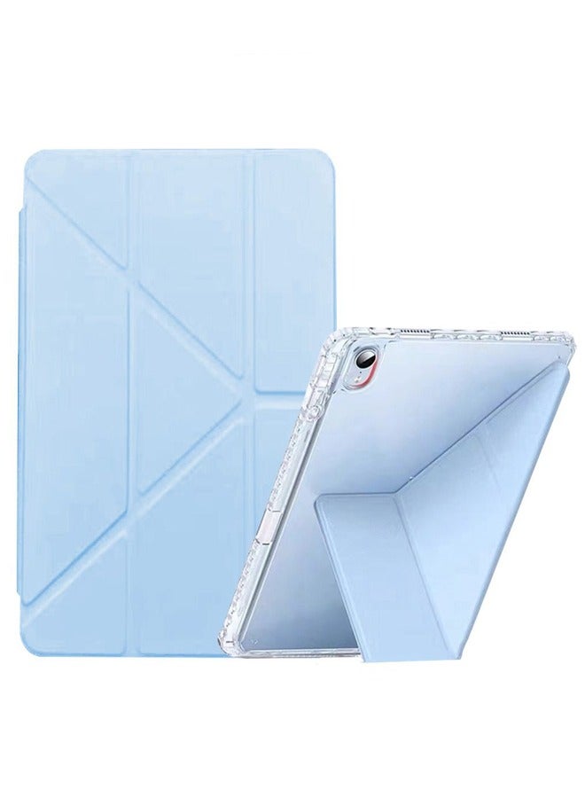 Case for iPad mini (2024/2021) 7th/6th 8.3-Inch ， Tablet Protective Case, Automatic Wake-up/sleep Suitable For IPad Protective Case,With Pen Slot， Three Fold Y-shaped Mini, Blue - Image 2