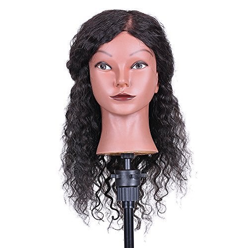 ANSELF Cosmetology Mannequin Head Hairdressing Training Head for Hair Styling Practice Hair Braiding Dummy Head (03#) - Image 1