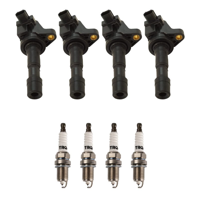 TRQ Ignition Kit Ignition Coil Spark Plugs Compatible with 20092013 Honda Fit