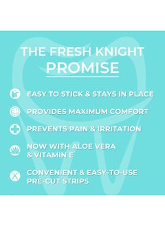 FRESH KNIGHT FRESH KNIGHT Braces Wax, 10 Pack. Dental Wax for Braces & Aligners - 50 Premium Orthodontic Wax Strips, Wax for Teeth, Vitamin E + Aloe. Includes storage case. Food Grade.  - Image 4