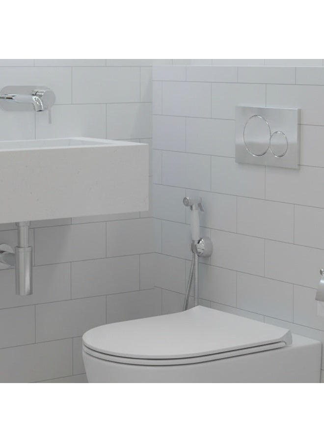 Bold Lure Brass Bidet Shattaf Handheld Sprayer for Toilet, Adjustable Water Flow with Hot and Cold Control, Leak-Proof Brass Core, Premium Chrome Finish, Flexible Stainless Steel Hose, Easy DIY Install, Water Saving Bathroom Accessory for UAE Homes - Image 2