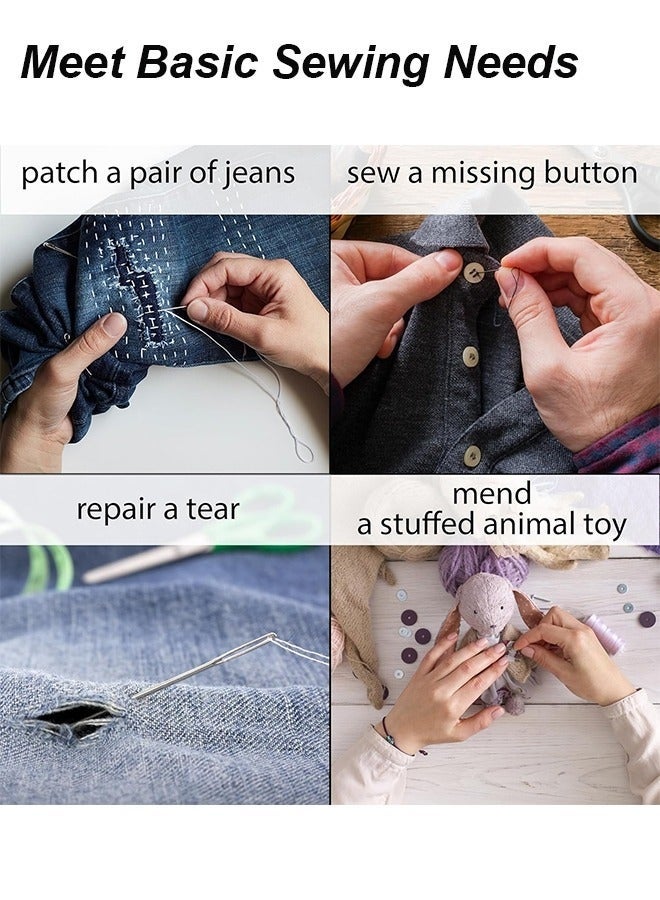 Bukela Sewing Kit for Adults, Small Travel Needle and Thread Kit with Sewing Supplies and Accessories for Kids, Starters, Travelers, Emergency, Contains Thread, Needles, Scissors, Measuring Tape - Image 3